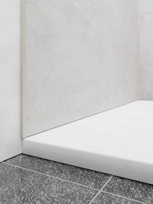 Linie universelles Eckprofil + Seitenprofile für Duschrückwand