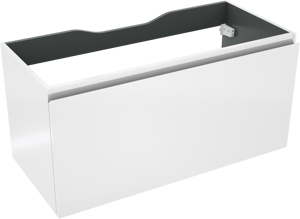 Linie Lado zwevende wastafelonderkast 100 x 46 cm Glanzend Wit 1 lade