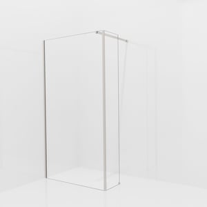 Balmani Modular Walk-In Dusche mit fester Seitenwand: 110 x 200 cm, Klarglas, Profil Brushed CoolMetal