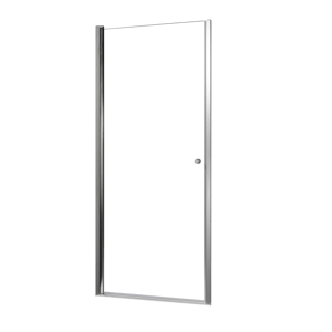 Luca Varess Kuresa Duschtür: Drehtür, 90 x 200 cm, Klarglas, Chrom Profil, glänzend