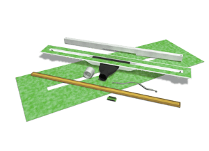 Caniveau de douche Mydrain 80 cm Brushed Gold