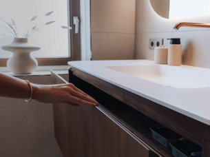 De badkamer van Huisnummer 44