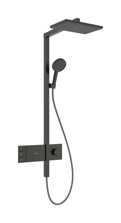 Hansgrohe Raindance Alive Q Showerpipe regendoucheset 210/340 2jets, Ecosmart met Showerselect Comfort Brushed Black Chrome
