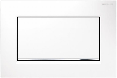 Sigma10 plaque de commande simple Blanc Brillant pour UP320 ou UP720 bâti-support