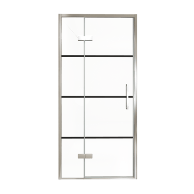 Balmani Senses Design douche draaideur links 100 cm x 210 cm Lined glas, Chroom profielen