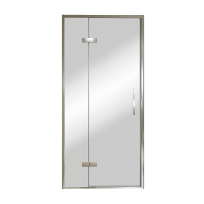 Balmani Senses Design Dusche Drehtür, Links, 100 cm x 210 cm, Reflex-Spiegelglas, Profil Chrom