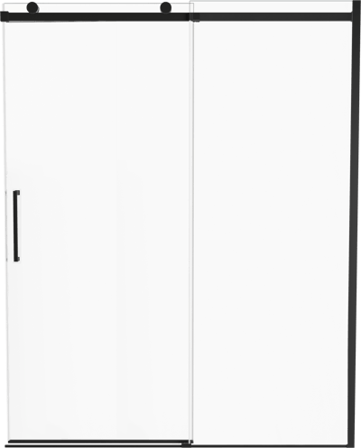 Luca Varess Boltano porte coulissante 160 cm x 200 cm verre transparent profil noir mat