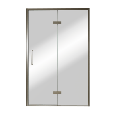 Balmani Senses Design douche draaideur rechts 140 cm x 210 cm Reflex spiegelglas, Brushed GunMetal profielen