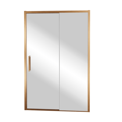 Balmani Senses Design douche schuifdeur rechts 160 cm x 210 cm Reflex spiegelglas, Brushed Rosegold profielen