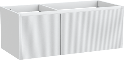 Balmani Fila meuble sous-lavabo suspendu 120 x 55 cm asymétrique droite blanc mat 4 tiroirs