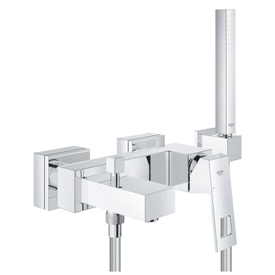 Grohe Eurocube robinet baignoire avec douchette chrome brillant