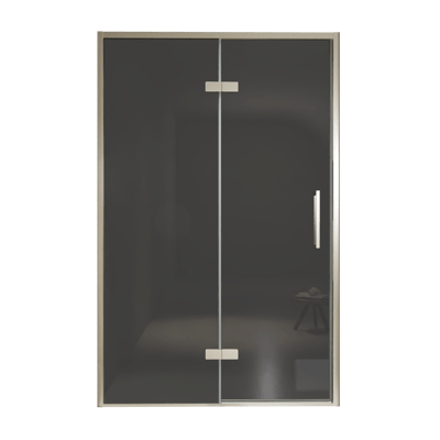Balmani Senses Design douche draaideur links 140 cm x 210 cm Rookglas, Brushed CoolMetal profielen