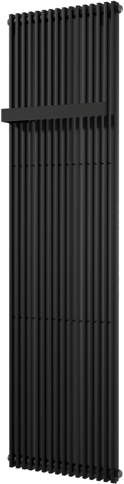 Vipera Corrason enkele badkamerradiator 50 x 180 cm centrale verwarming mat zwart zijaansluiting 1.617W