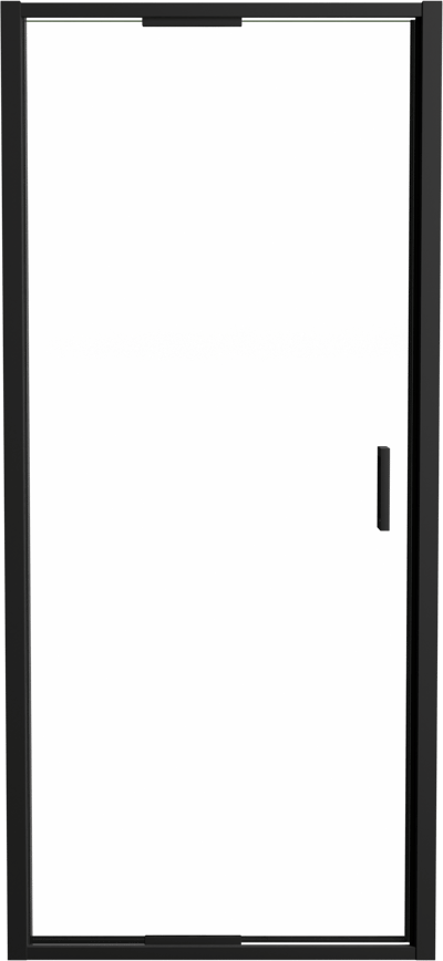 Luca Varess Vidor In porte pivotante 90 cm x 190 cm verre transparent profil noir mat