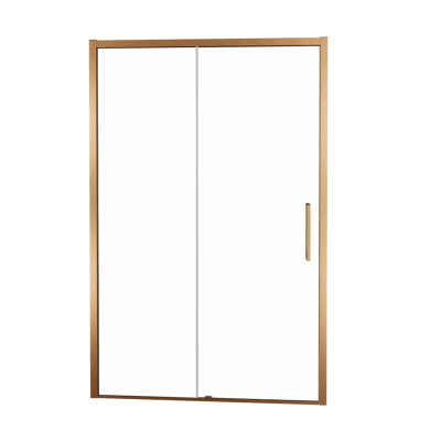 Balmani Senses Design porte coulissante réversible 180 cm x 210 cm verre transparent, Profil Brushed Rosegold