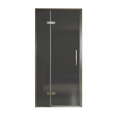 Balmani Senses Design douche draaideur links 100 cm x 210 cm Rookglas, Brushed GunMetal profielen