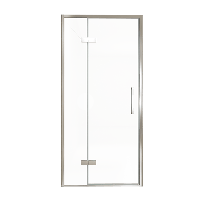 Balmani Senses Design porte pivotante à gauche 100 cm x 210 cm verre transparent, Profil chrome