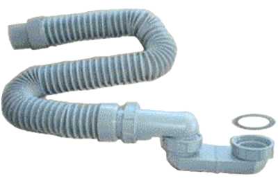 Santeg flexible siphon pour baignoire sans trop-plein