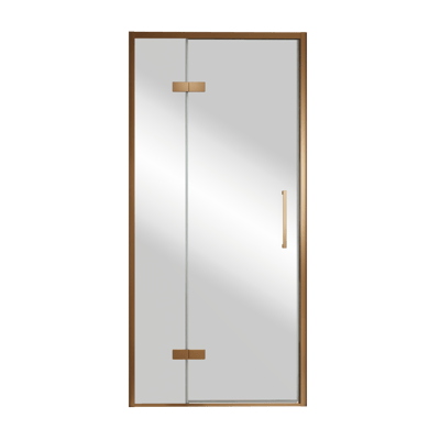 Balmani Senses Design porte pivotante à gauche 100 cm x 210 cm verre Miroir Reflex, Profil Brushed Rosegold