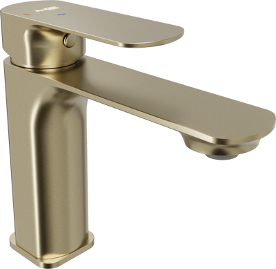 Blaufoss Bodan EcoStart Standard-Waschbecken Armatur: Brushed Champagne Gold