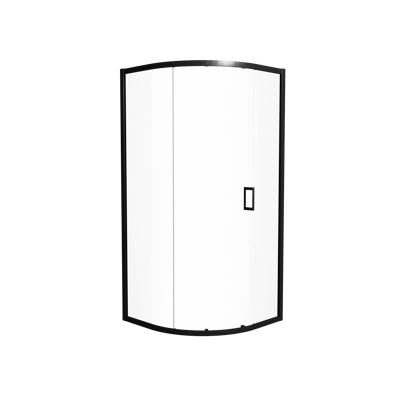 Luca Varess Vidor douchehoek kwartrond met schuifdeur 90 x 90 cm helder glas mat zwart profiel
