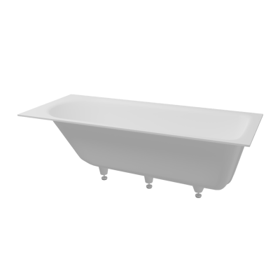 Balmani Rallanta baignoire encastrable simple 170 x 75 cm Solid Surface blanc mat