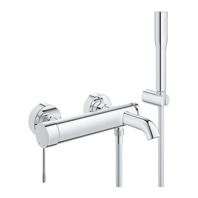 Grohe Essence robinet de bain mitigeur montage mural extérieur chrome brillant