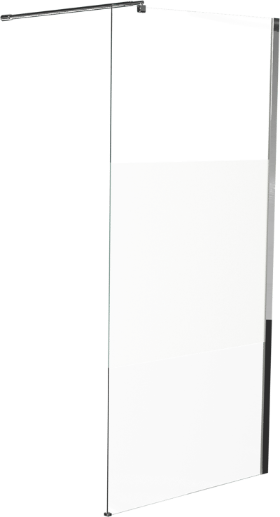 Linie Walk-In douche à l'italienne 140 x 200 cm verre transparent profil chrome brillant