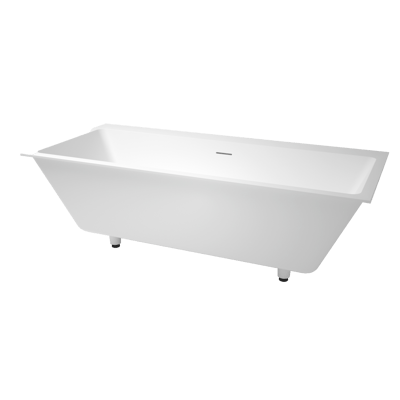 Balmani Kantiga tweepersoons inbouwbad 180 x 80 cm Solid Surface mat wit