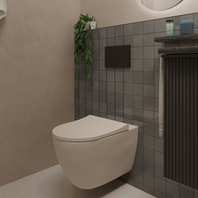 Presa Ribs Betätigungsplatte: Schwarz Matt, für UP320 oder UP720 Spülkasten