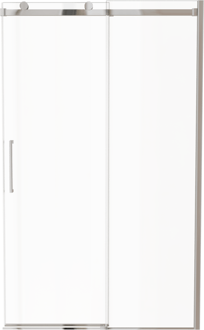 Luca Varess Boltano porte coulissante 120 cm x 200 cm verre transparent chrome profil