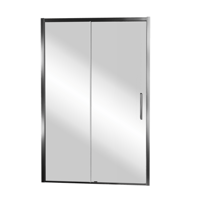 Balmani Senses Design Dusche Schiebetür, Links, 140 cm x 210 cm, Reflex-Spiegelglas, Profil Chrom