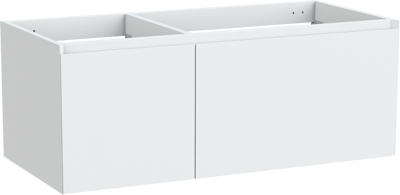 Balmani Idra meuble sous-lavabo suspendu 120 x 55 cm asymétrique droite blanc mat 4 tiroirs