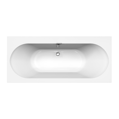 Villeroy & Boch Oberon 2.0 2-Personen-Einbaubadewanne: 180 x 80 cm, Quaryl, Weiß Glänzend