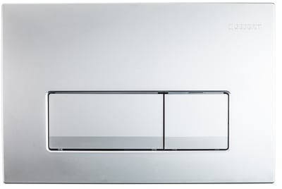 Delta 50 plaque de déclenchement Chrome Mat pour Geberit Duofix UP100 bâti-support