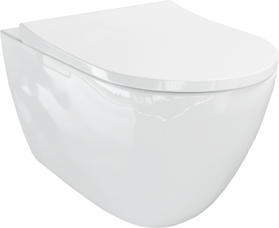 Luca Varess Vinto hangtoilet Glanzend Wit randloos