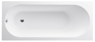Villeroy & Boch Oberon eenpersoons inbouwbad 170 x 70 cm quaryl Glanzend Wit