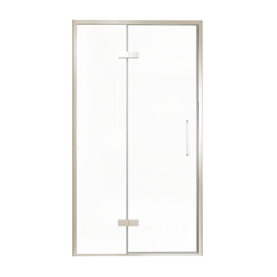 Balmani Senses Design douche draaideur links 120 cm x 210 cm Helder glas, Brushed CoolMetal profielen