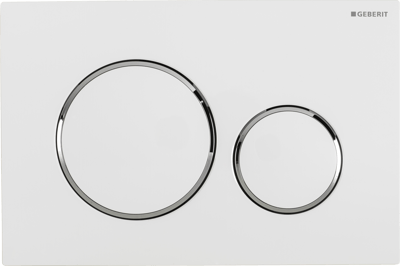 Sigma20 bedieningspaneel Glanzend Wit voor UP320 of UP720 inbouwreservoir