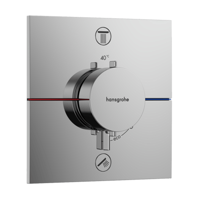 Hansgrohe Showerselect Comfort E inbouw thermostaat 2 uitgangen glanzend chroom