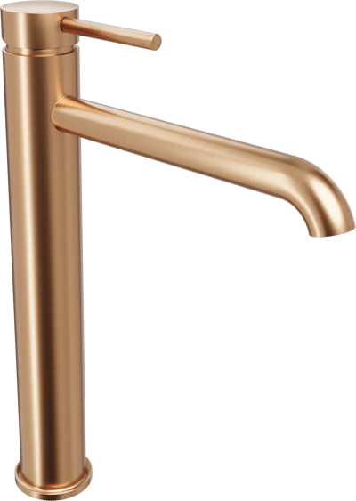 Blaufoss Round robinet de lavabo haut Brushed Rosegold