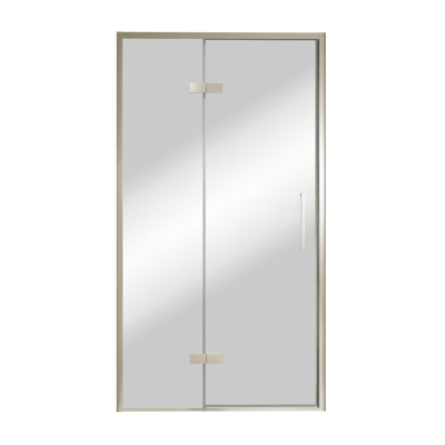 Balmani Senses Design porte pivotante à gauche 120 cm x 210 cm verre Miroir Reflex, Profil Brushed CoolMetal