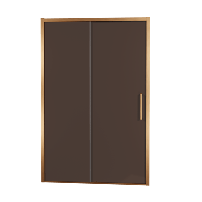 Balmani Senses Design porte coulissante réversible 160 cm x 210 cm verre Bronze, Profil Brushed Rosegold
