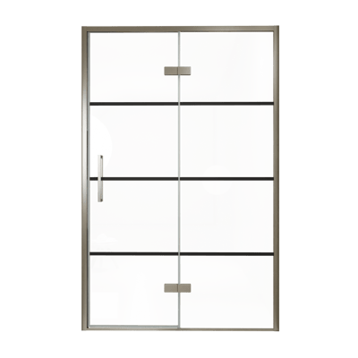 Balmani Senses Design douche draaideur rechts 140 cm x 210 cm Lined glas, Brushed GunMetal profielen