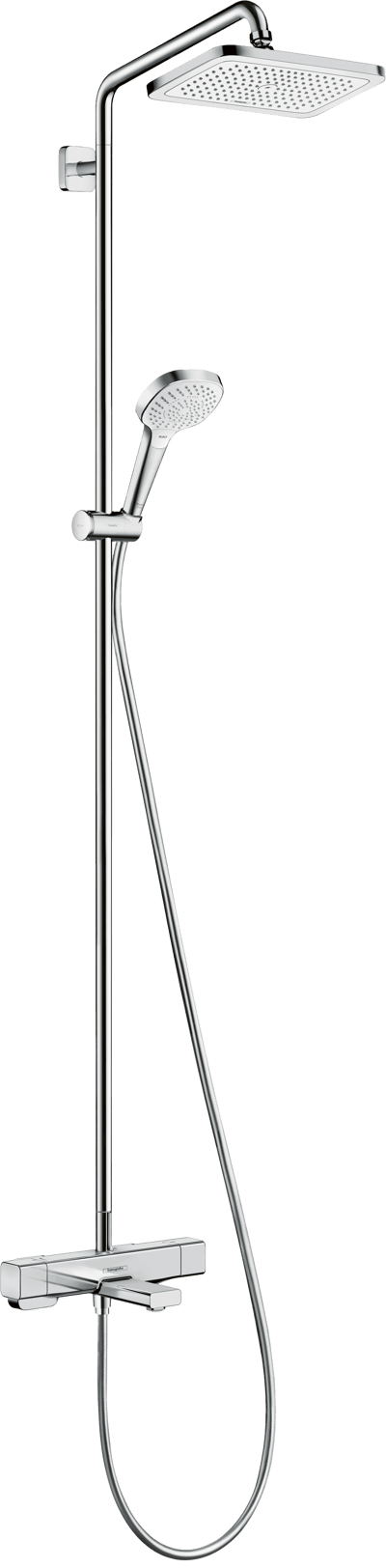 Hansgrohe Croma E280 thermostatische badkraan regendoucheset Glanzend Chroom