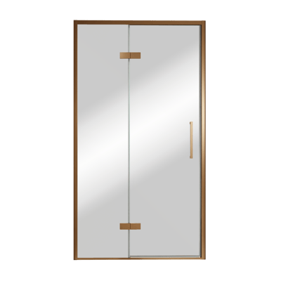 Balmani Senses Design porte pivotante à gauche 120 cm x 210 cm verre Miroir Reflex, Profil Brushed Rosegold