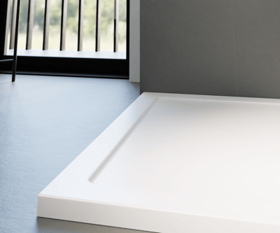 Luca Varess Soft douchebak 180 x 90 cm acryl mat wit