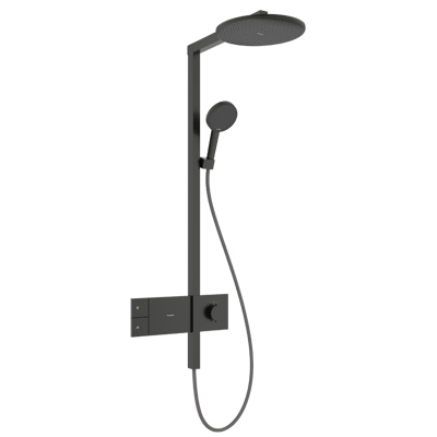 Hansgrohe Raindance Alive S Showerpipe colonne de douche de pluie 300 1 fonction de jet avec robinet thermostatique Brushed Black Chrome