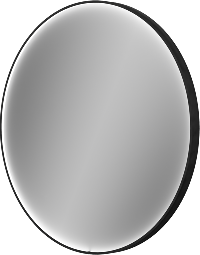 Balmani Secret Black rond badkamerspiegel zwart Ø 90 cm met spiegelverlichting en anti-damp