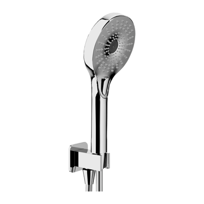 Blaufoss Onos Pommeau de douche set avec coude de raccordement 3 fonctions jet chrome